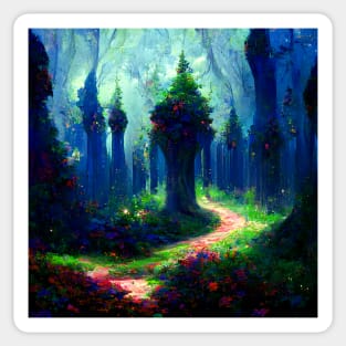 Fantasy Forest Landscape Sticker